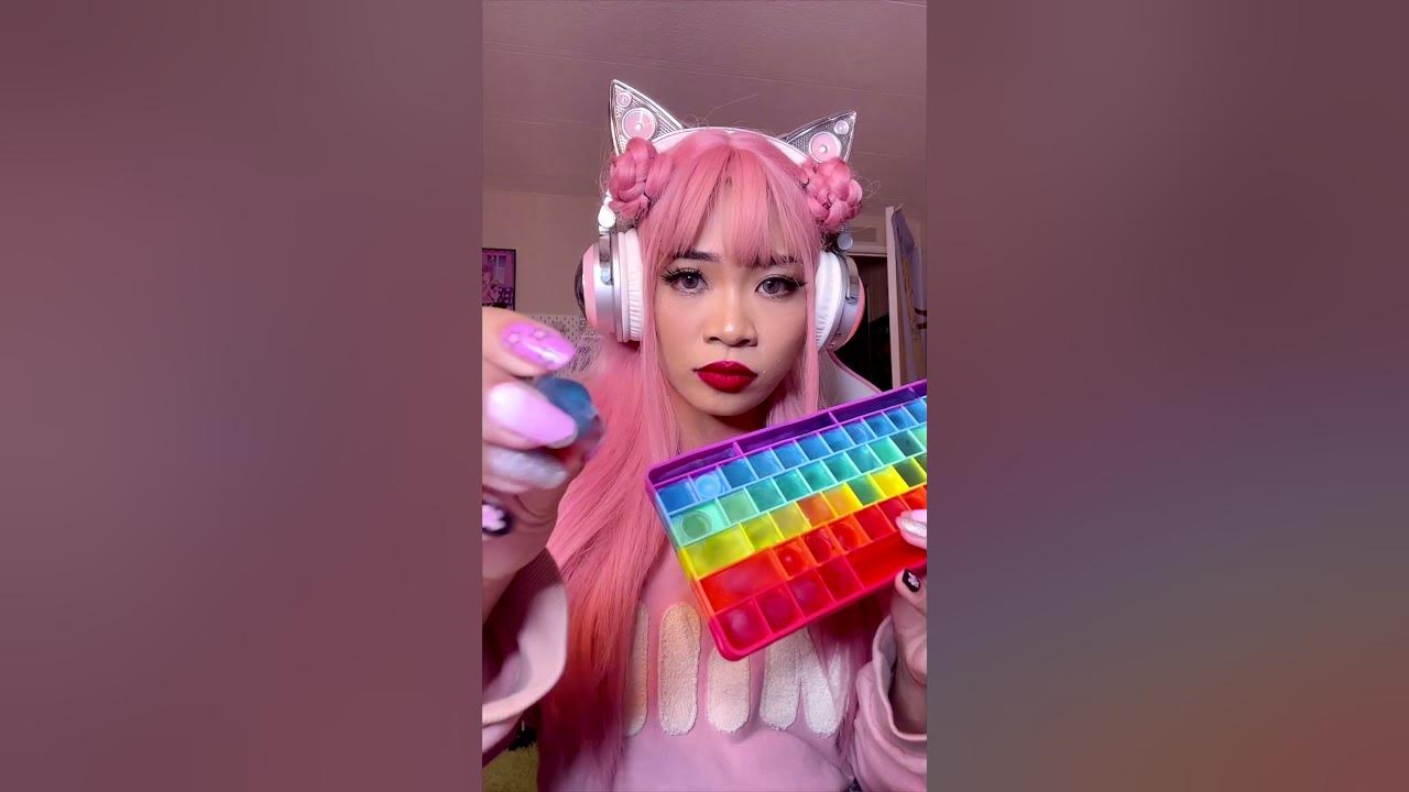 Eating my Keyboard ASMR! #asmr #ice #shorts