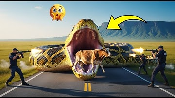 Unbelievable Rescue! Heroes Save Mother Cow from Giant Python’s Deadly Grip 🐍💔