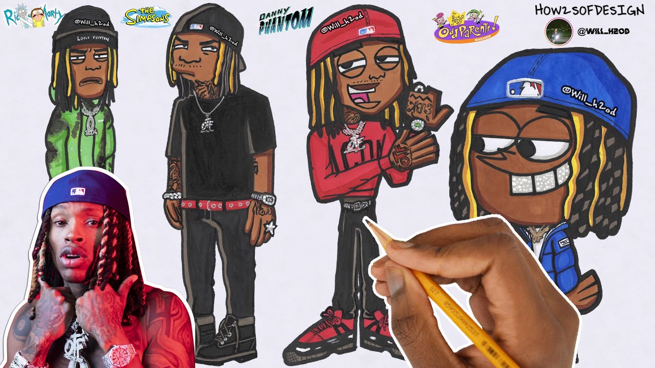 DRAW KING VON IN 4 STYLES !! - YouTube