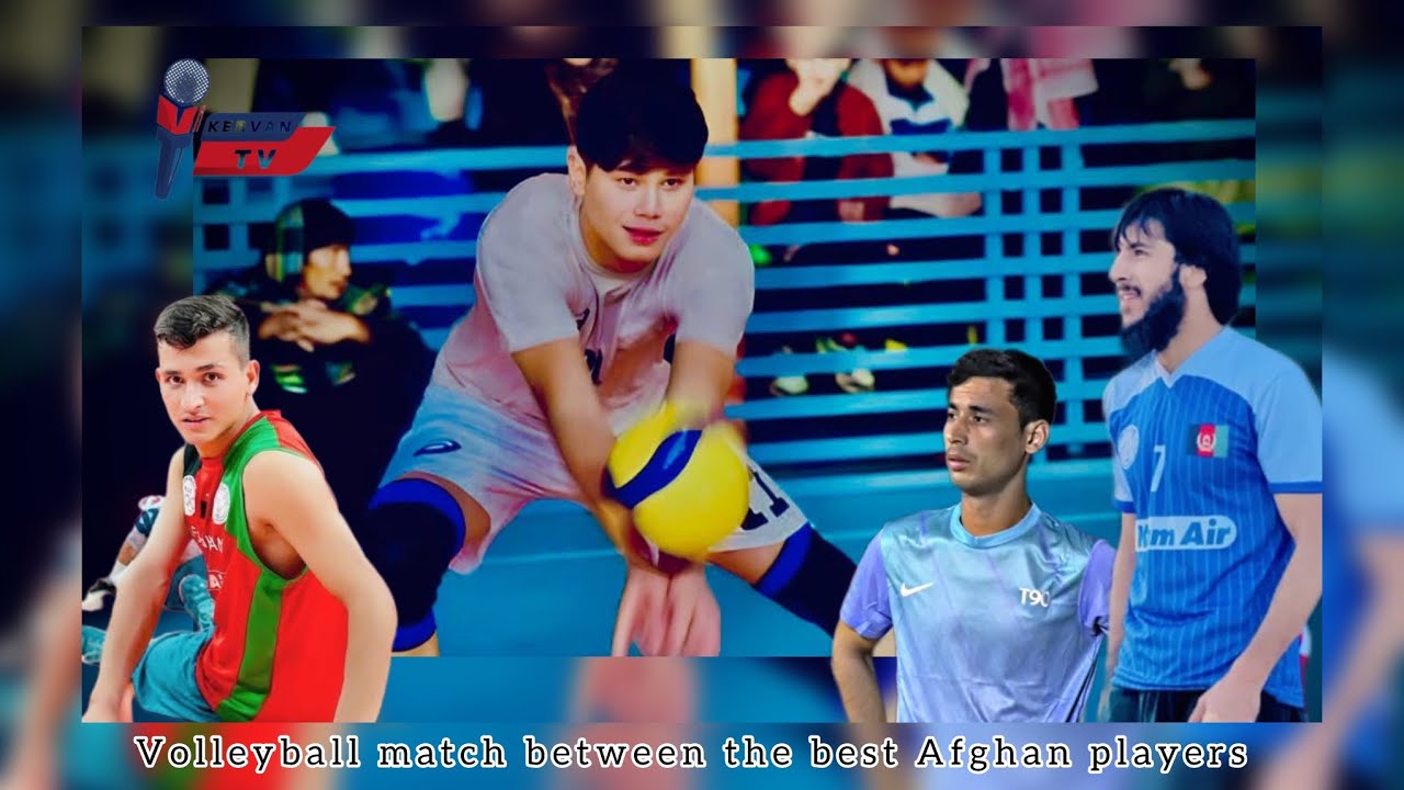 Volleyball match between the best Afghan players
