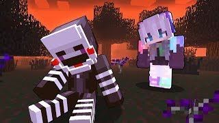 ПОДРУЖИЛАСЬ С АНИМАТРОНИКОМ МАРИОНЕТКА! ЛЕС СТРАХОВ В МАЙНКРАФТ! (2) СЕРИАЛ MINECRAFT ВЫЖИВАНИЕ FNAF