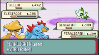 Famous Pokemon Ruby Hack - A weird Battle + Darkrai in New Moon Cave Wealth