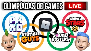 🔴 AO VIVO OLIMPÍADAS DE GAMES! VENHA SE DIVERTIR NO #ROBLOX #PKXD #BRAWLSTARS #STUMBLEGUYS