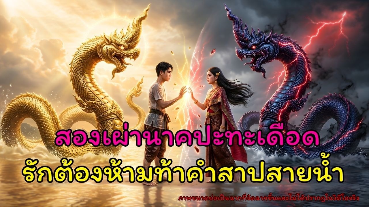 ตำนานพญานาคสองสายเลือดยุคสุโขทัย เมื่อรักต้องห้ามปลุกพายุบาดาล | นิทานพื้นบ้านไทยโบราณ พญานาค
