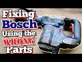 Using the wrong old stock bosch parts to fix this new GSH5CE Hammer with a broken con rod. 