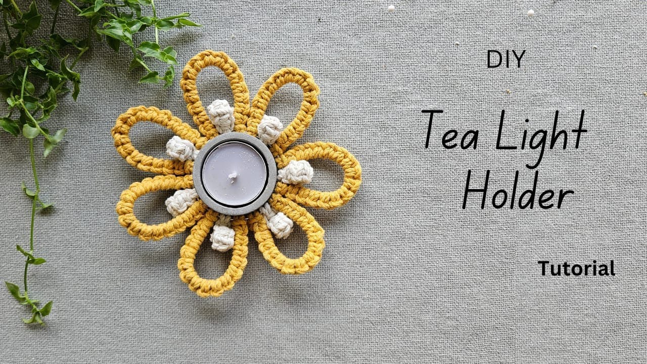 DIY Macrame Tea Light Holder | Step by Step Tutorial | Easy to Make