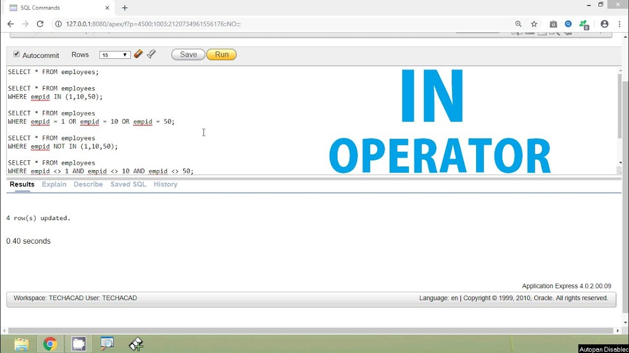 what is assignment operator in oracle