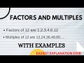 What are Factors and Multiples| With Solved Examples| Mathematics #viralvideo #maths