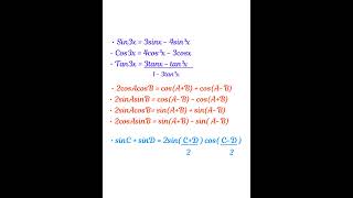 Trigonometry formula class 10,11, 12 #trigonometry #maths