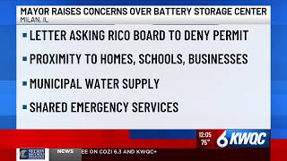 Milan mayor urges RI Co. board to refuse permit for battery storage facility