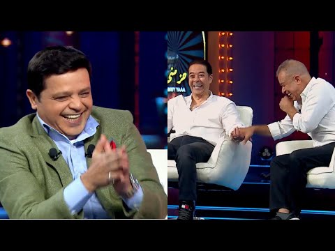 فيديو سهره روقان و كوميديا مع النجم"محمد هنيدي" و نجوم مسرحيه "حزمني يا" هتموت من الضحك