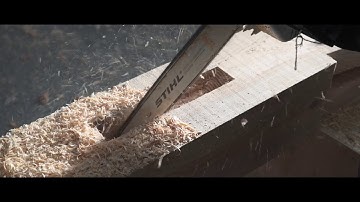 Building a timber framed mezzanine floor from fresh cut Douglas Fir
