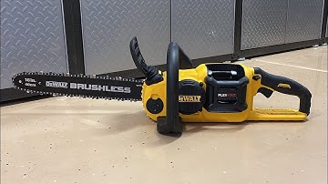 DeWalt 60V Cordless Chainsaw DCCS670 16" overview, chain removal & install