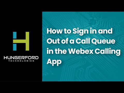 How to Sign in and Out of a Call Queue in the Webex Calling App