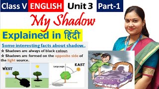 MY SHADOW Poem Explanation in Hindi (Part 1) / NCERT Class 5 English MY SHADOW Unit 3 / NCERT CBSE
