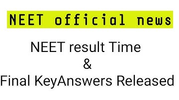 NTA released official date and time|Final Keyanswers released 2019