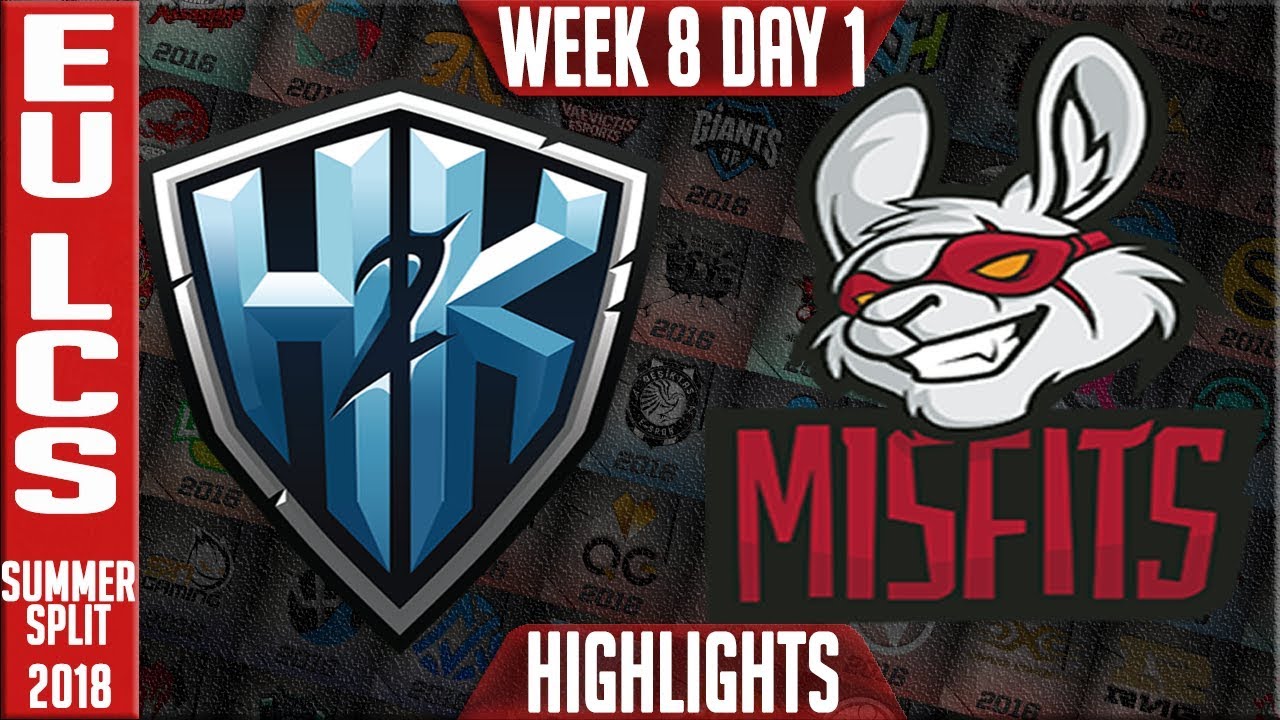 H2K vs MSF Highlights | EU LCS Summer 2018 Week 8 Day 1 | H2K vs Misfits