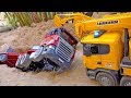 덤프트럭 자동차 장난감 구출놀이 포크레인 중장비 놀이 Dump Truck Car Toy with Excavator