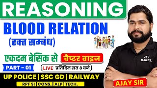 Blood Relation (रक्‍त संबंध) | Reasoning short trick in hindi for UPP, RPF, SSC GD by Ajay Sir