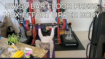Swiss Bar Floor Press with Bands and Chains