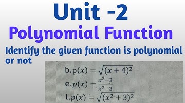 Grade-10  Unit -2  Polynomial Function #maths #polynomialclass10