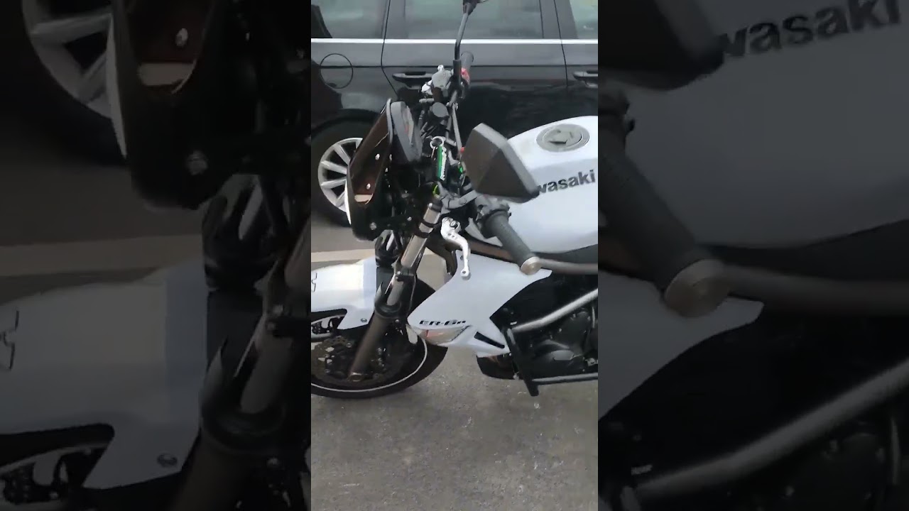 ER6N custom LED front headlamp with small windshield 