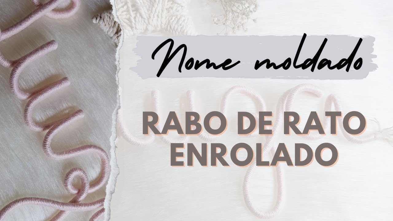 Nome moldado no rabo de rato  - modelo enroladinho