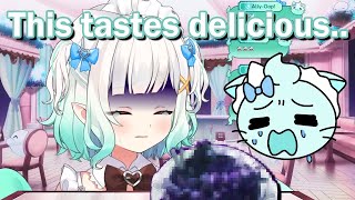 Mint eats her food after chat blesses it 【Maid Mint Fantome】