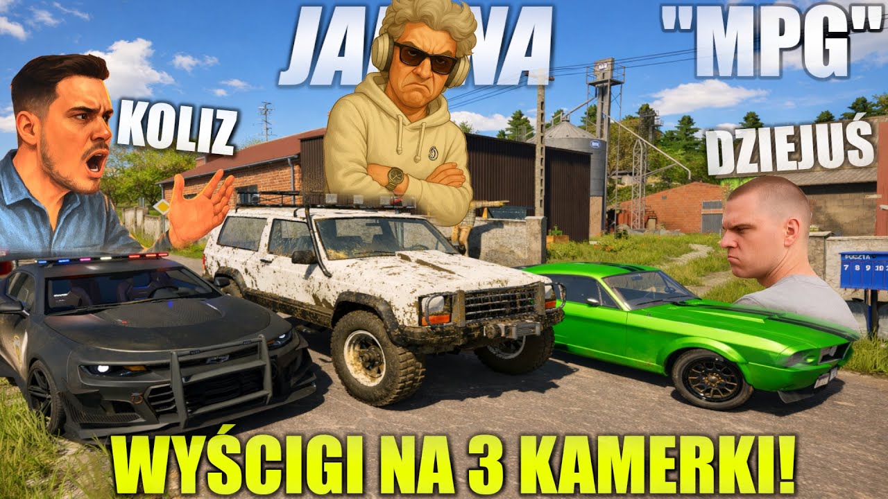 WYŚCIGI NA 3 KAMERKI!😳JANINA vs KOLIZ vs DZIEJUŚ!😨POGODZIŁAM SIĘ Z KOLIZEM❓#MPG [#538] FS22 w/ Koliz
