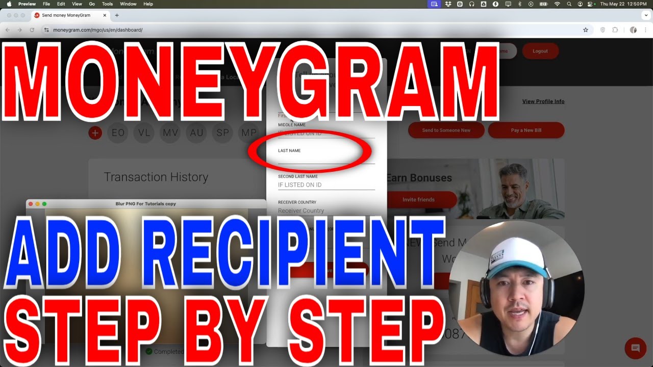✅  How To Add Payee Recipient To MoneyGram Online🔴