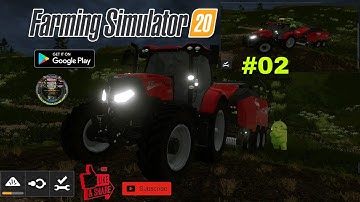 Farming Simulator 20 (FS20) android gameplay video 2. Ft. Case, KUHN, and Arcusin machines