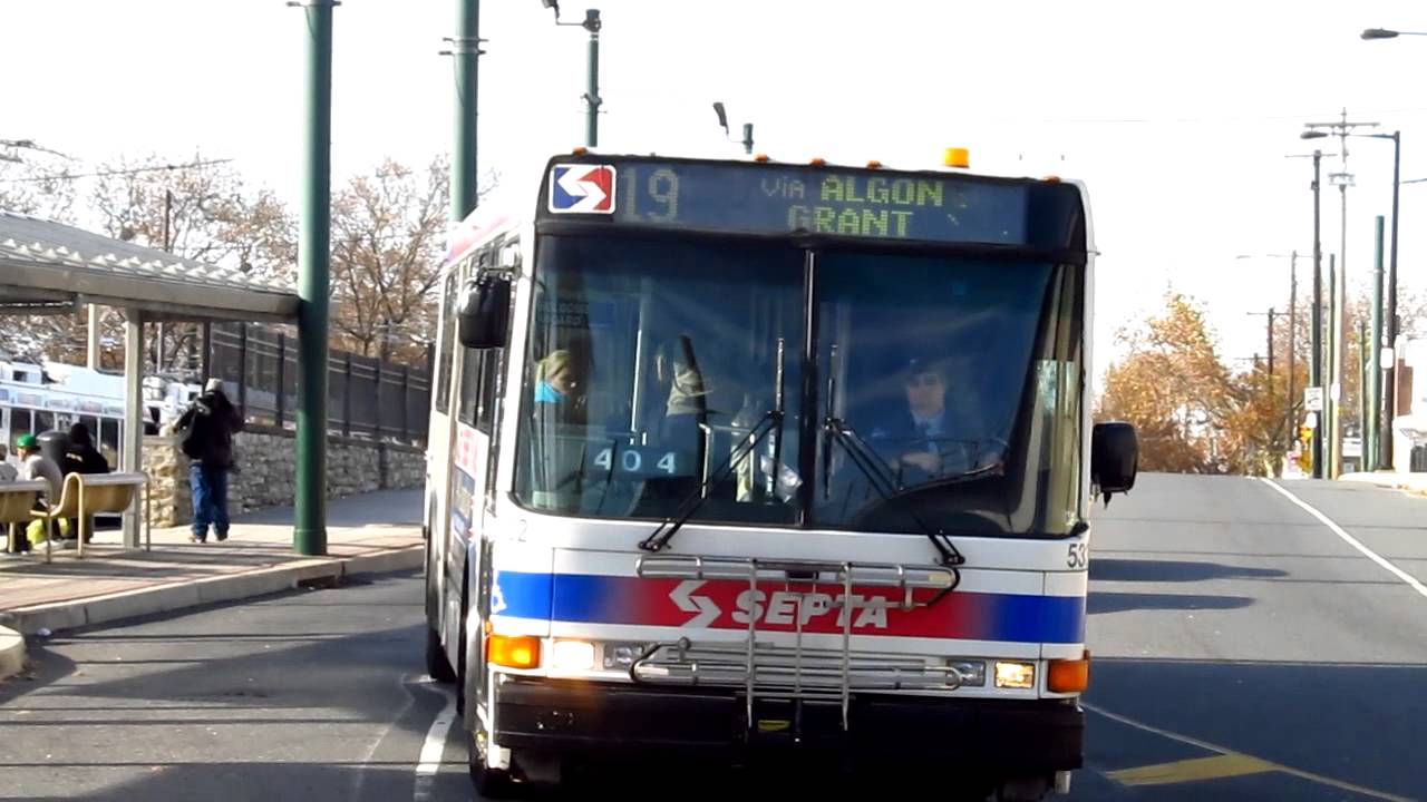 SEPTA 1997 North American Bus Industries 416.08 #5332 on route 19 at Frankford T.C. [HD]