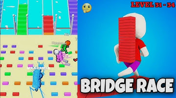 Bridge Race : Gameplay Walkthrough All Level 31 - 34 ( Android,Ios ) Update...🤔😱🕺👈☝