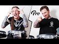Professional Vs Beginner Drummer (feat. Makhx)