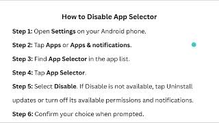 App Selector On Android Explained - What It Is & How To Disable It