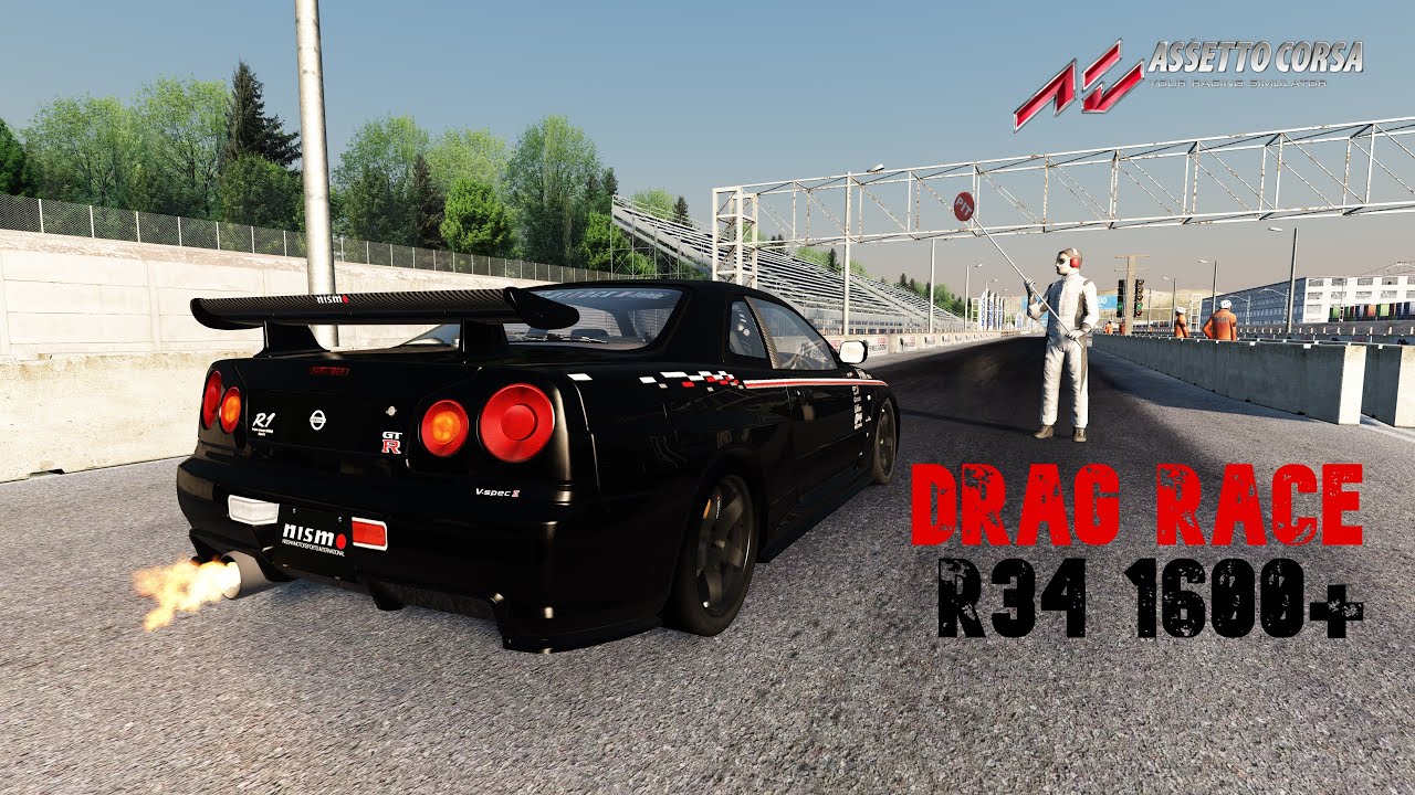 Nissan Skyline GT-R R34 R-Tune | Dragway | Assetto Corsa - YouTube