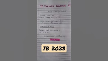 IB Security Assistant/MTS Recruitment 2023 #shorts #security #force #shortvideo #2023