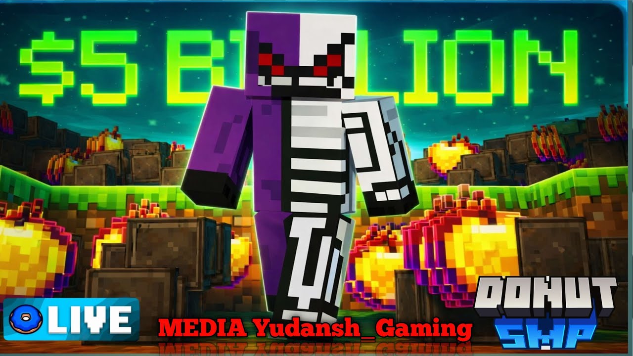 🔴50 - 50 Gambling Donut SMP Live 7.5b+ | 10m Per Base