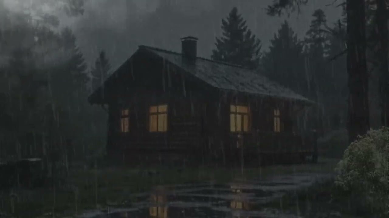 Insomnia Cure: Thunder-Kissed Rain in a Foggy Pine Forest (Sleep Ambience)