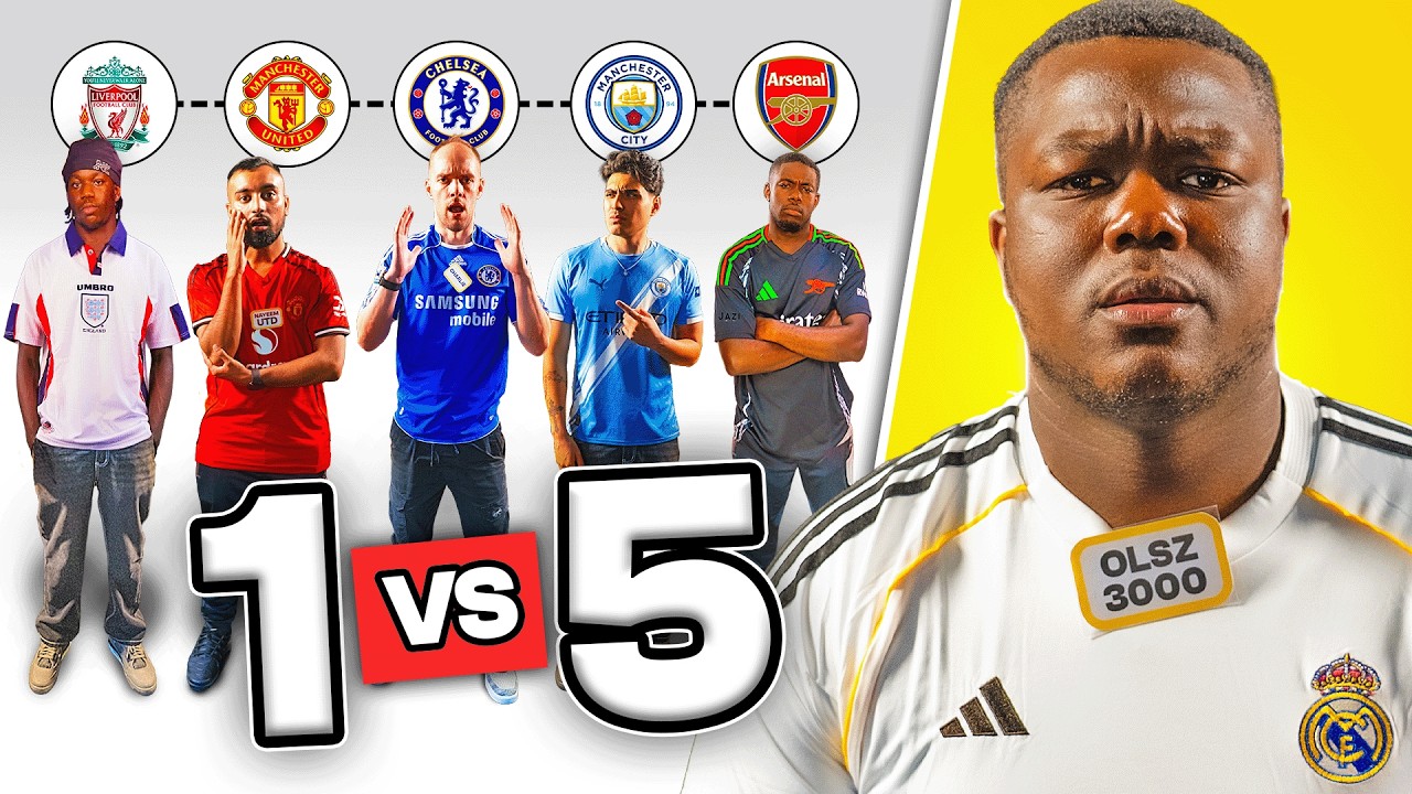 1 REAL MADRID FAN vs 5 PREMIER LEAGUE FANS 🔥