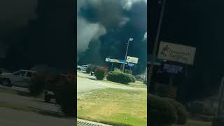Dump truck crashes into Osceola gas station, sparks explosion