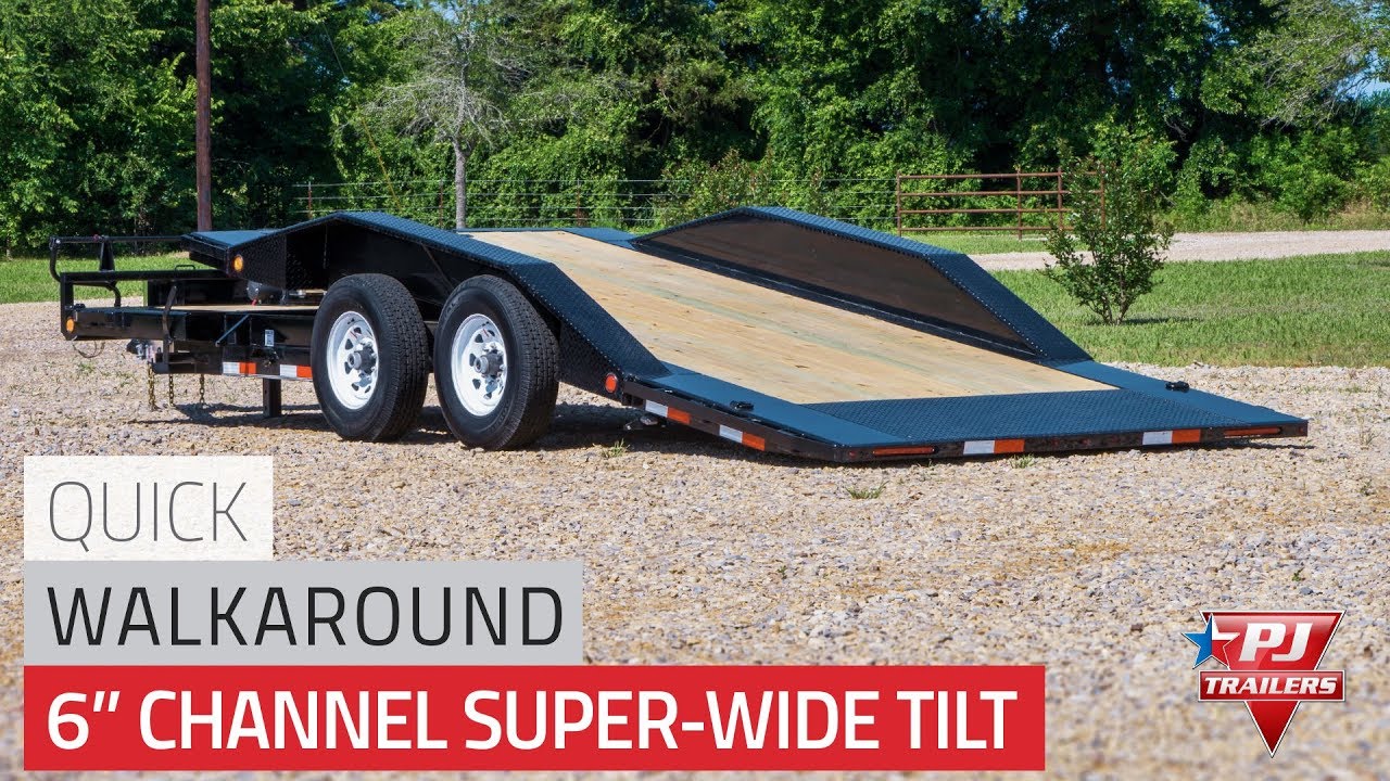 6" Channel Super-Wide Tilt (TS) Quick Walkaround - YouTube PJ Trailers