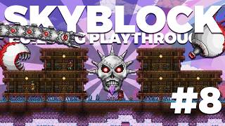 UPGRADES, BOSSES AND BUILDS! | Terraria Skyblock 8