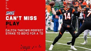 Andy Dalton Throws a Perfect Strike to Tyler Boyd!