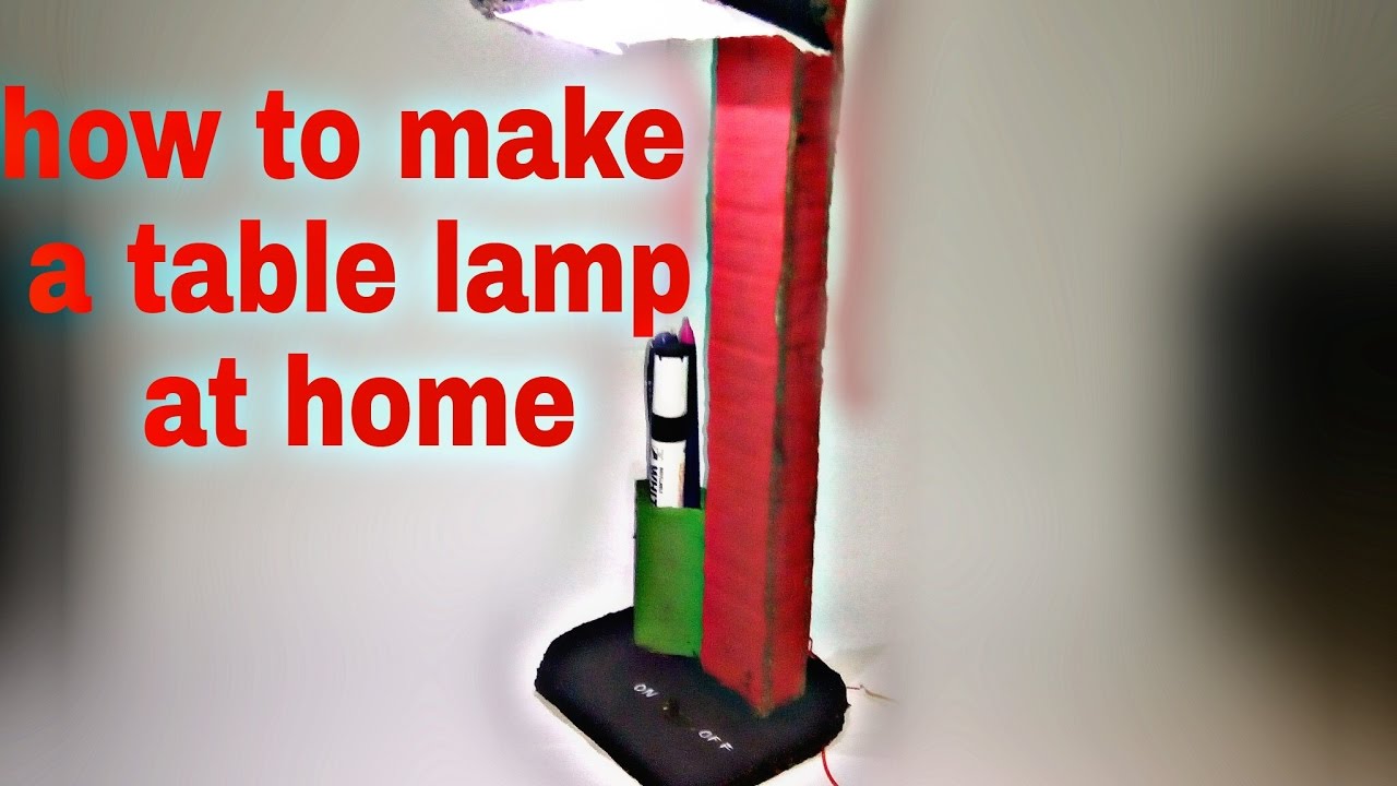 How to make table lamp at home YouTube