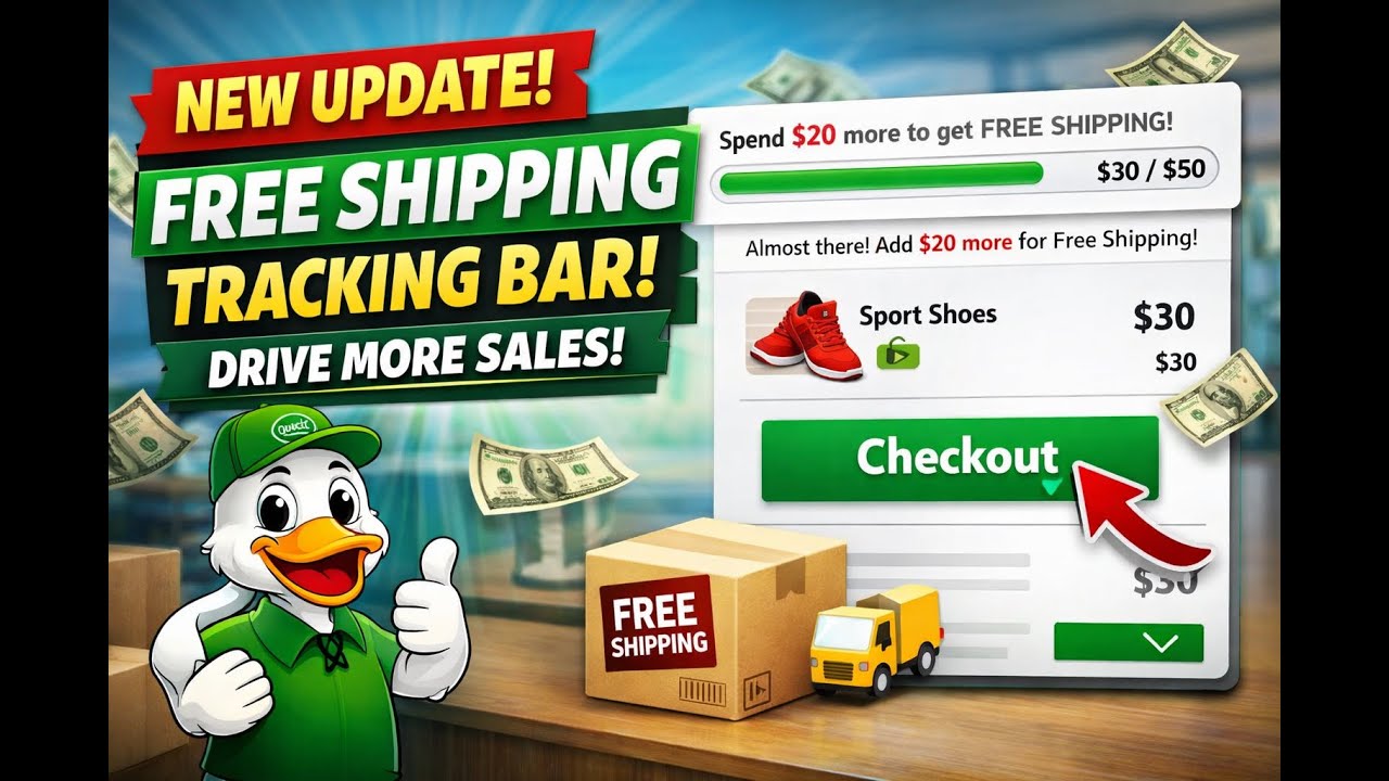 Free Shipping Progress Bar Update  Drive More Sales With Your Quack Builder Website