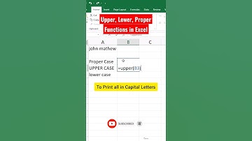 Upper Case, Lower Case, Proper Case Function in Excel #shorts #shortvideo #shorts