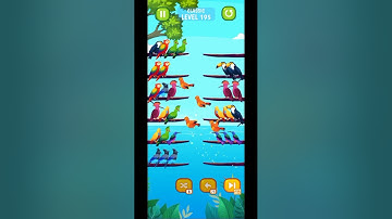 Bird sort color puzzle level 195 gameplay walkthrough solution Android gameplay #short #game
