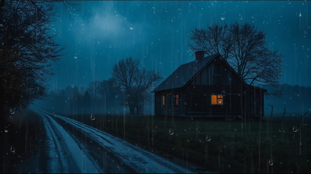 Lonely House Rainy Midnight | Deep Sleep, Relax and Cozy Night Calm