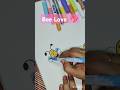 Bee's love 🐝🩷 #drawing #painting #love #art #artandcraft #diy#bees #shorts #shortvideo#lovely#artist